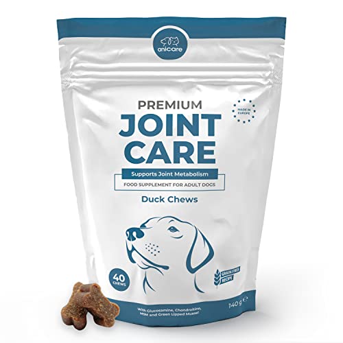 Anicare Joint Care - Hochkonzentrierte Gelenk-Chews für Hunde mit Glucosamin, Chondroitin, MSM & Grünlippmuschel (40 Chews, 140g) von Anicare