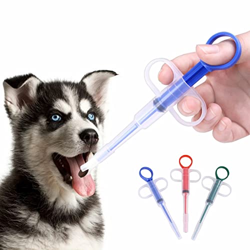 Anicy 3PCS Tabletteneingeber Katze - Pet Medizin Spritze Tablet Pille Pistole Push Dispenser Medizin Wasser Milch Spritze Hund Katze Feeder Kit von Anicy