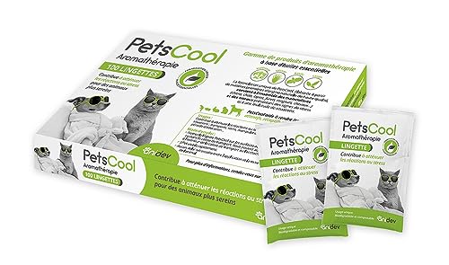 Anidev - Petscool Reinigungstücher – Aromatherapie – Stressmanagement Tiere – Säugetiere und Vögel – 100 Tücher von Anidev