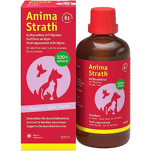 Anima-Strath mit Thymian - Nahrungsergänzungen & Vitamine für Hunde & Katze Fermentierte Kräuterhefe, Stärkung des Immunsystems & Anregung der Verdauung, 61 Mikronährstoffen & Mineralien (100 ml) von Anima-Strath