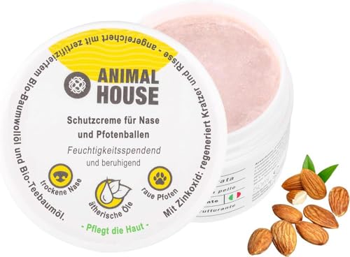 Animal House - Nasen- und Fingerkuppencreme für Hunde und Katzen - Schützt und spendet Feuchtigkeit - linderndes und regenerierendes Mittel - pflegt trockene Nase und raue Pfoten - reich an von Animal House