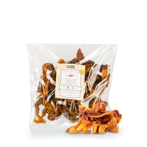 Animal House - Natürlicher Barf-Snack für Hunde, mit Ausschnitten von Schweineohren, Italienischer Proteingenuss für das Wohlbefinden Ihres vierbeinigen Freundes (500 g, Schweineohren) von Animal House