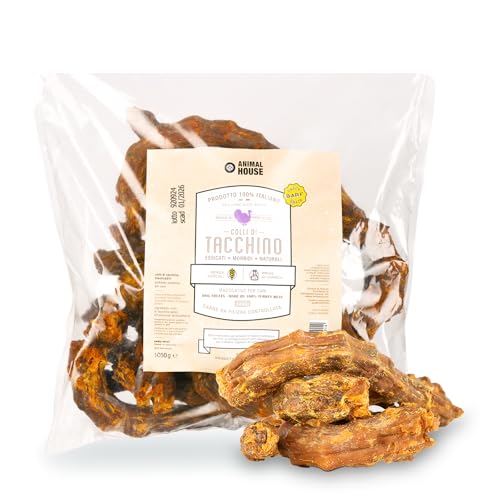 Animal House - Natürlicher Barf Snack für Hunde - Die Eiweißleckerei von Truthahnhals, ideal für das Wohlbefinden Ihres Tieres (1 kg, Truthahnhals) von Animal House