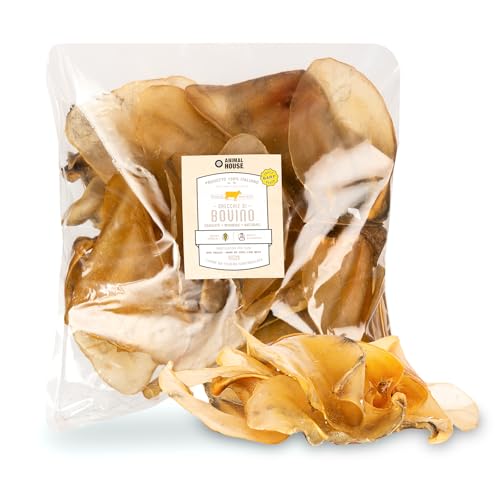 Animal House - Natürlicher Hundesnack Barf an Rinderohren, italienische Protein-Leckerei für gesundes und leckeres Kauen (500 g, Rinderohren) von Animal House