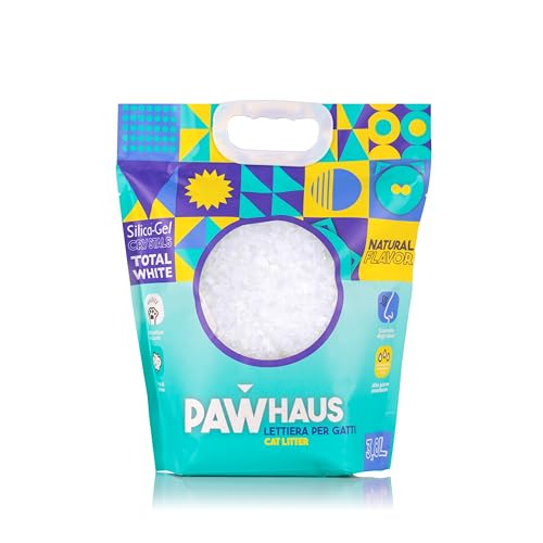 PawHaus – 3,8 l Siliziumkristallstreu für Katzen – antistatisch und sicher – staubfrei – extrem saugfähig – hält Gerüche zurück, 1,5–1,6 kg von Animal House