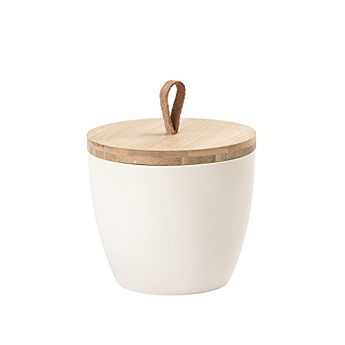 Animal Tree Keramik Tierurne Creme, Keramik Tierurne mit Holzdeckel für Hunde und Katzen, Für Tiere bis zu einem Lebendgewicht von ca. 25 kg von Animal Tree