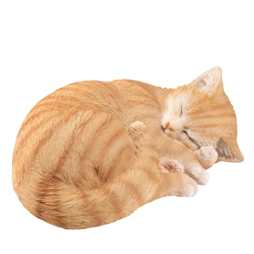 Animal Tree Keramik Tierurne Ginger-Katze eingerollt, personalisierbare Tierurne für Hunde und Katzen, Für Tiere bis zu einem Lebendgewicht von ca. 20 kg von Animal Tree