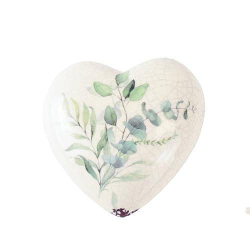 Animal Tree Keramik Tierurne Heart with Leaves, personalisierbare Tierurne für Hunde und Katzen, Für Tiere bis zu einem Lebendgewicht von ca. 3 kg von Animal Tree