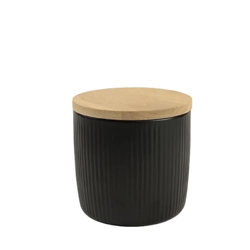 Animal Tree Keramik Tierurne Stripes Schwarz, personalisierbare Tierurne mit Holzdeckel für Hunde und Katzen, Für Tiere bis zu einem Lebendgewicht von 20 kg von Animal Tree