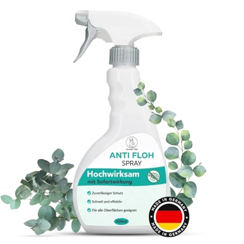 Flohspray für Wohnung und Möbel [zuverlässiger sofort Schutz] gegen Flöhe bei Hunden und Katzen - Alternative zu Fogger gegen Flöhe - Flohmittel für Wohnung, hochwirksam & laborgeprüft von Animal Vita