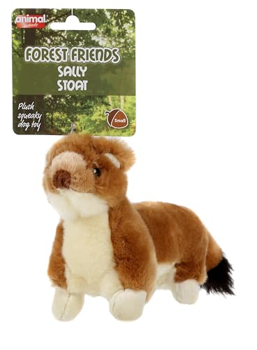 Animal Instincts Forest Friends Plüsch-Hundespielzeug, weich, bequem, Sally Stoat – klein von Animal