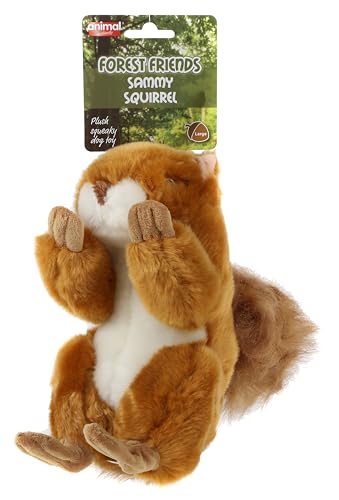 Animal Instincts Forest Friends Quietschendes Hundespielzeug, weiches Plüschspielzeug für Hunde, Komfort-Welpenspielzeug, Sammy Eichhörnchen, groß von Animal