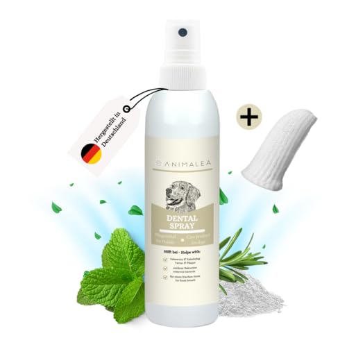 Animalea® TESTURTEIL SEHR GUT 12/24 Dentalspray für Hunde und Katzen - 150 ml [Jahresvorrat] - 100% Natürlich - effektive Wirkung gegen Zahnstein, Plaque, Mundgeruch von Animalea