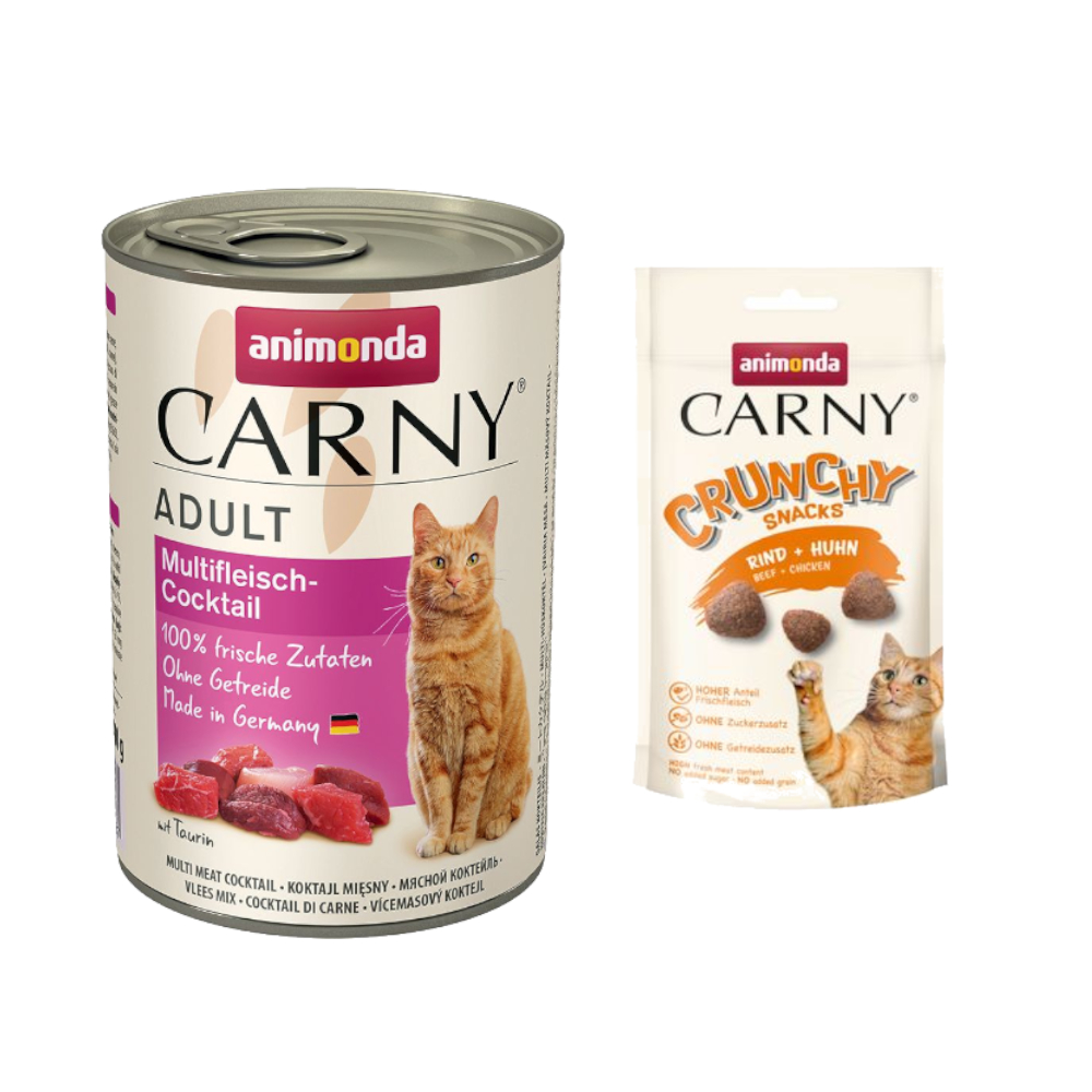 6 x 400 g Animonda Carny Adult + 50 g Crunchy Snack Rind & Huhn gratis! - Multifleisch-Cocktail 6 x 400 g Animonda Carny Adult + 50 g Crunchy Snack Rind & Huhn gratis! - Multifleisch-Cocktail von Animonda Carny