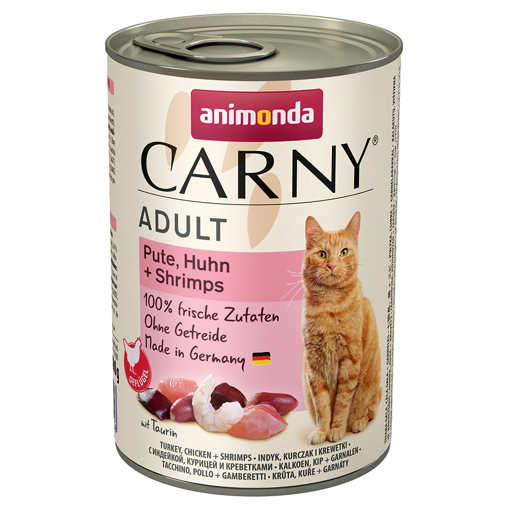 animonda Carny Adult 6 x 400 g - Pute, Huhn & Shrimps von Animonda Carny