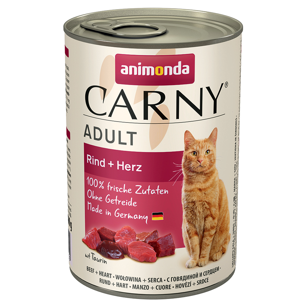 animonda Carny Adult 6 x 400 g - Rind & Herz von Animonda Carny