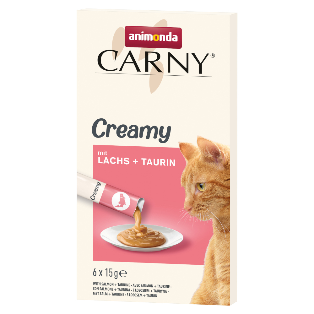 animonda Carny Adult Creamy - Sparpaket 24 x 15 g mit Lachs + Taurin von Animonda Carny