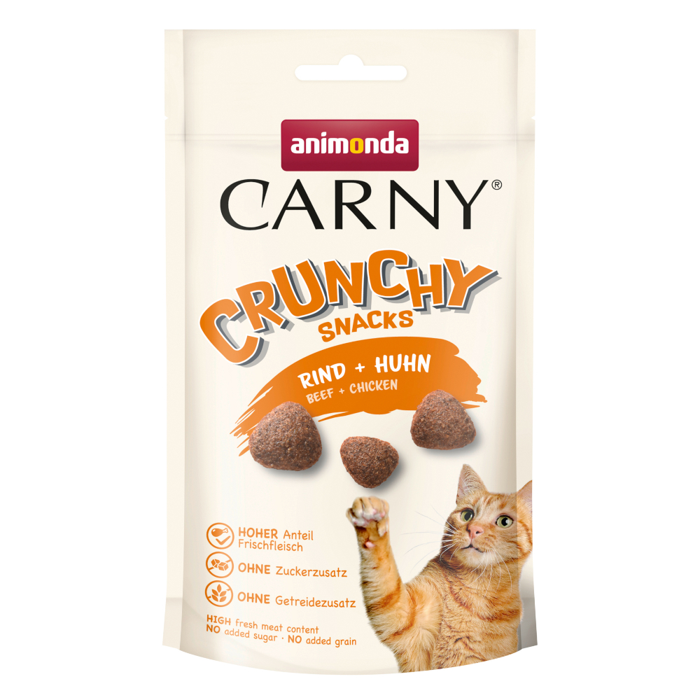 Animonda Carny Adult Crunchy - Sparpaket: 10 x 50 g Rind + Huhn von Animonda Carny