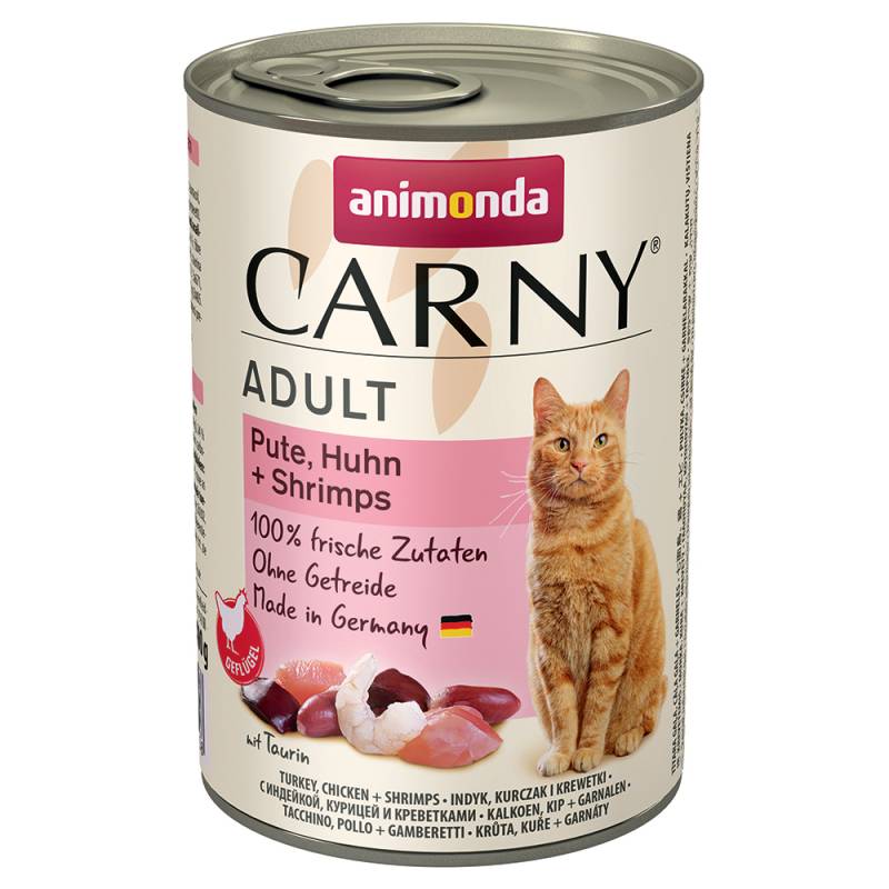 Sparpaket animonda Carny Adult 12 x 400g - Pute, Huhn & Shrimps von Animonda Carny