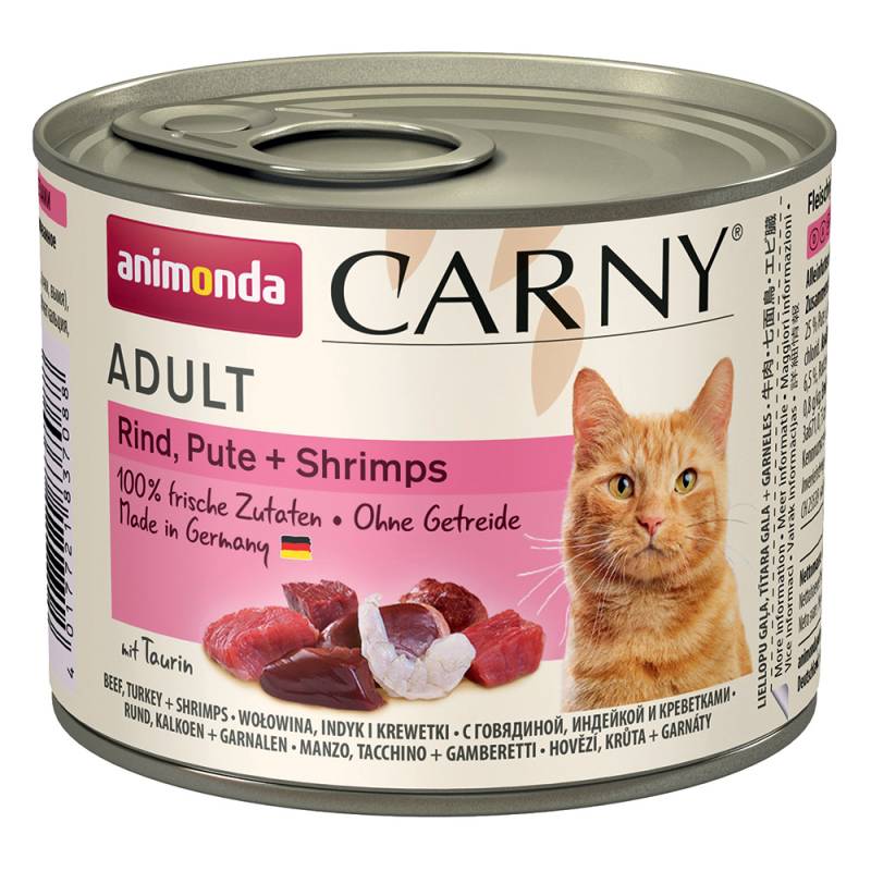 Sparpaket animonda Carny Adult 24 x 200 g - Rind, Pute & Shrimps von Animonda Carny