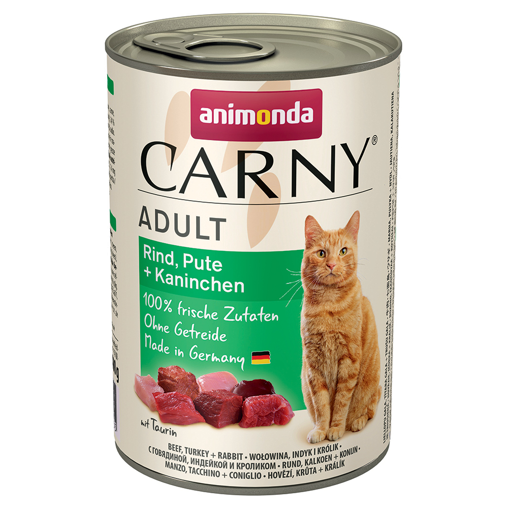 Sparpaket animonda Carny Adult 24 x 400 g - Rind, Pute & Kaninchen von Animonda Carny