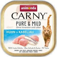 Sparpaket animonda Carny Adult Pure & Mild 64 x 100 g - Huhn + Kabeljau von Animonda Carny