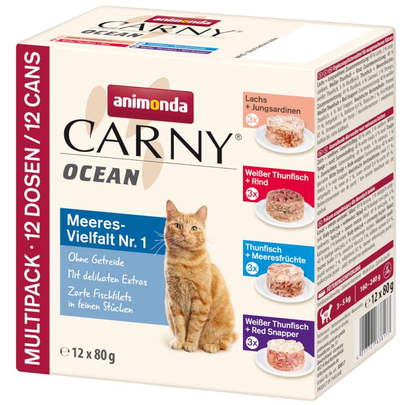 Sparpaket animonda Carny Ocean 24 x 80 g - Ocean Mixpaket 1 (4 Sorten) von Animonda Carny