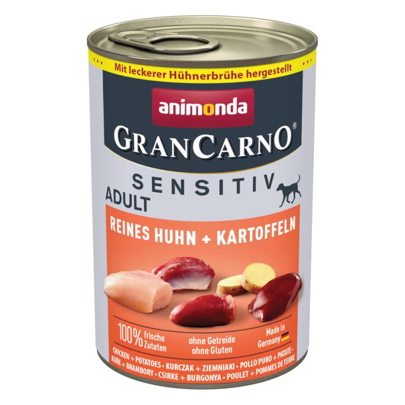 animonda GranCarno Adult Sensitive 24 x 400 g - Reines Huhn & Kartoffeln von Animonda GranCarno