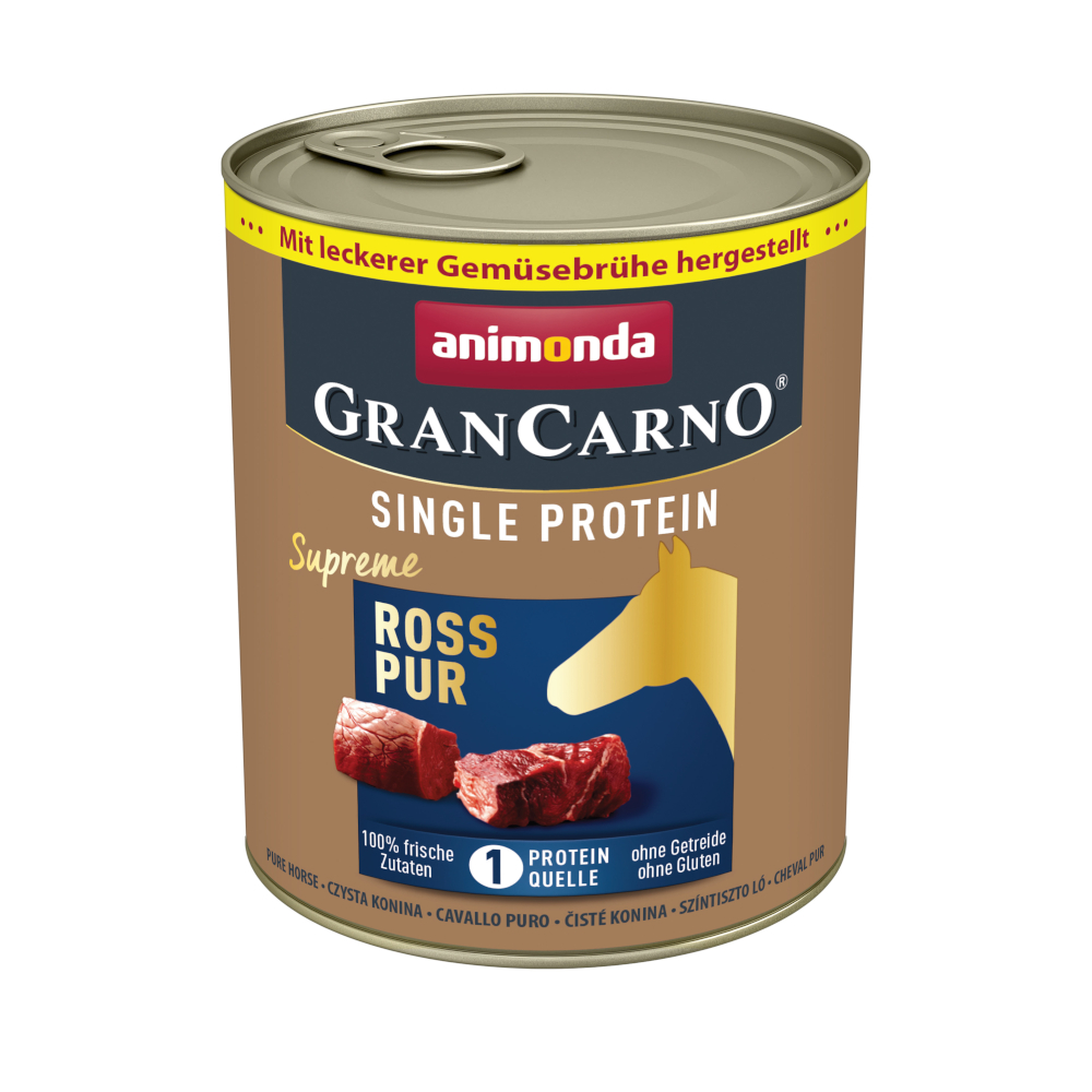 animonda GranCarno Adult Single Protein Supreme 6 x 800 g - Ross Pur von Animonda GranCarno