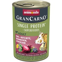 animonda GranCarno Adult Superfoods 6 x 400 g - Rind + Rote Bete, Brombeeren, Löwenzahn von Animonda GranCarno