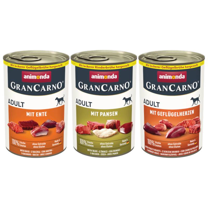 animonda GranCarno Original Adult 6 x 400 g - Mixpaket 2 (3 Sorten) von Animonda GranCarno