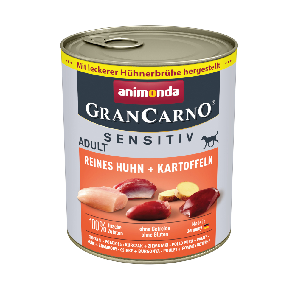 Sparpaket animonda GranCarno Adult Sensitive 24 x 800 g - Reines Huhn & Kartoffeln von Animonda GranCarno