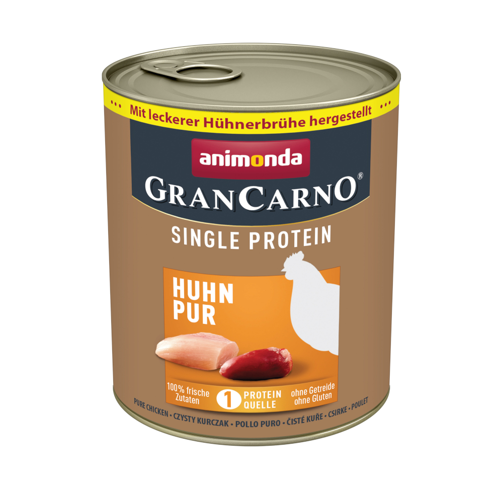 Sparpaket animonda GranCarno Adult Single Protein 24 x 800 g - Huhn Pur von Animonda GranCarno