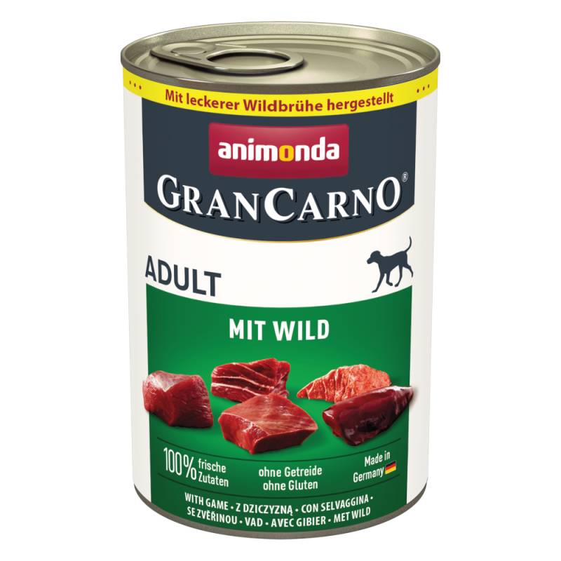 Sparpaket animonda GranCarno Original 12 x 400 g - mit Wild von Animonda GranCarno