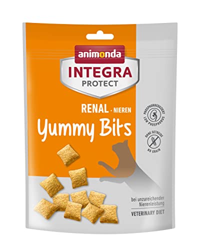 INTEGRA PROTECT Katzenfutter nass Renal (Niere) Yummy Bits (6 x120g), vom Tierarzt empfohlen bei Harnsteinen, mit Veterinären entwickeltes Ergänzungsfutter für erwachsene Katzen von animonda von Animonda Integra Protect