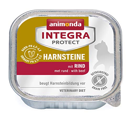 animonda Integra Protect Harnsteine, Spezial-Katzenfutter, Nassfutter zur Vorbeugung eines Harnweginfekts, mit Rind , 16 x 100 g von Animonda Integra Protect