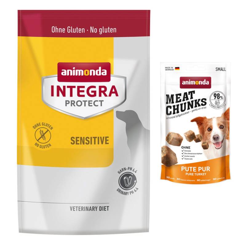 animonda Integra Protect Trockenfutter + 60 g Meat Chunks Small Snack gratis! - 4 kg Adult Sensitive von Animonda Integra