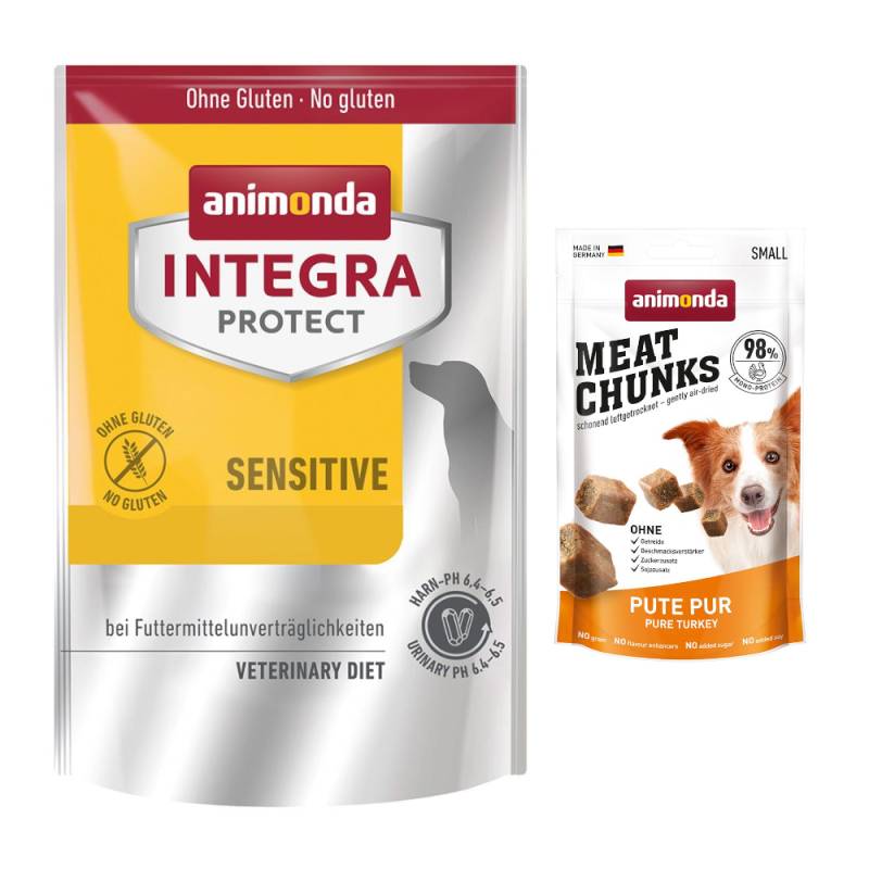 animonda Integra Protect Trockenfutter + 60 g Meat Chunks Small Snack gratis! - 700 g Adult Sensitive von Animonda Integra