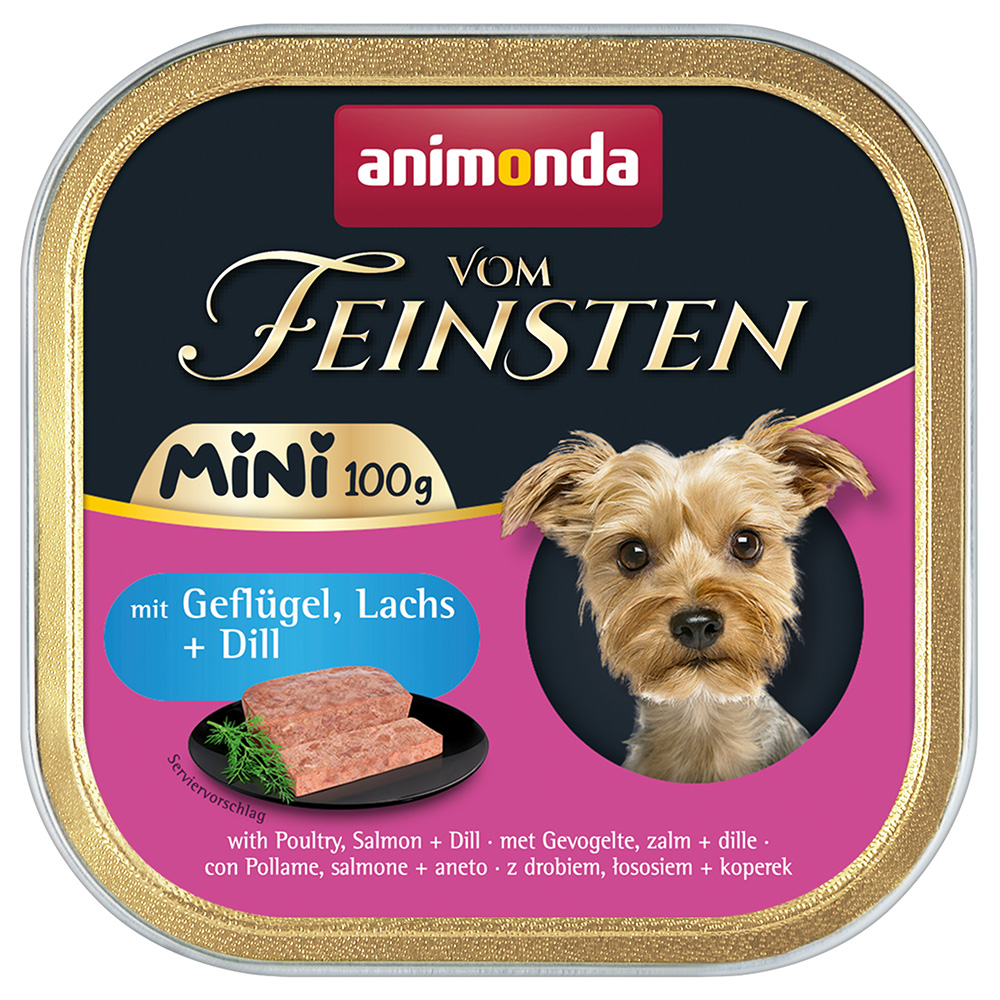 animonda vom Feinsten Adult Mini 32 x 100 g - mit Geflügel, Lachs + Dill von Animonda Vom Feinsten