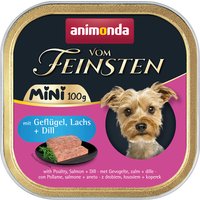 animonda vom Feinsten Adult Mini 32 x 100 g - mit Geflügel, Lachs + Dill von Animonda Vom Feinsten