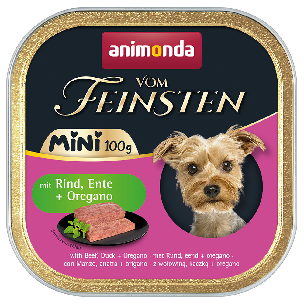 animonda vom Feinsten Adult Mini 32 x 100 g - mit Rind, Ente + Oregano von Animonda Vom Feinsten