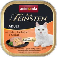 animonda vom Feinsten Adult mit Schlemmerkern 36 x 100 g - Huhn, Lachsfilet & Spinat von Animonda Vom Feinsten