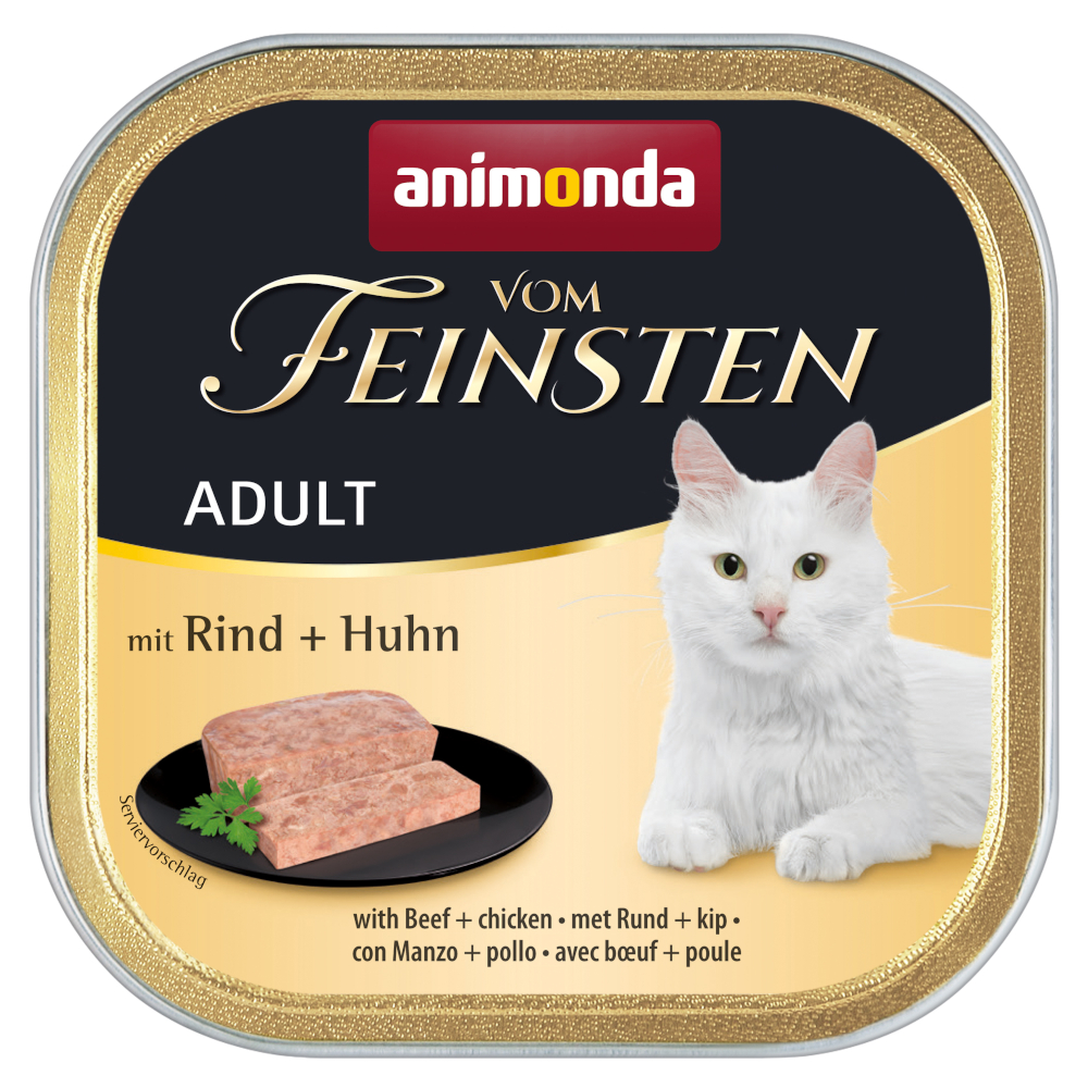 Megapack animonda vom Feinsten Adult 32 x 100 g - mit Rind & Huhn von Animonda Vom Feinsten