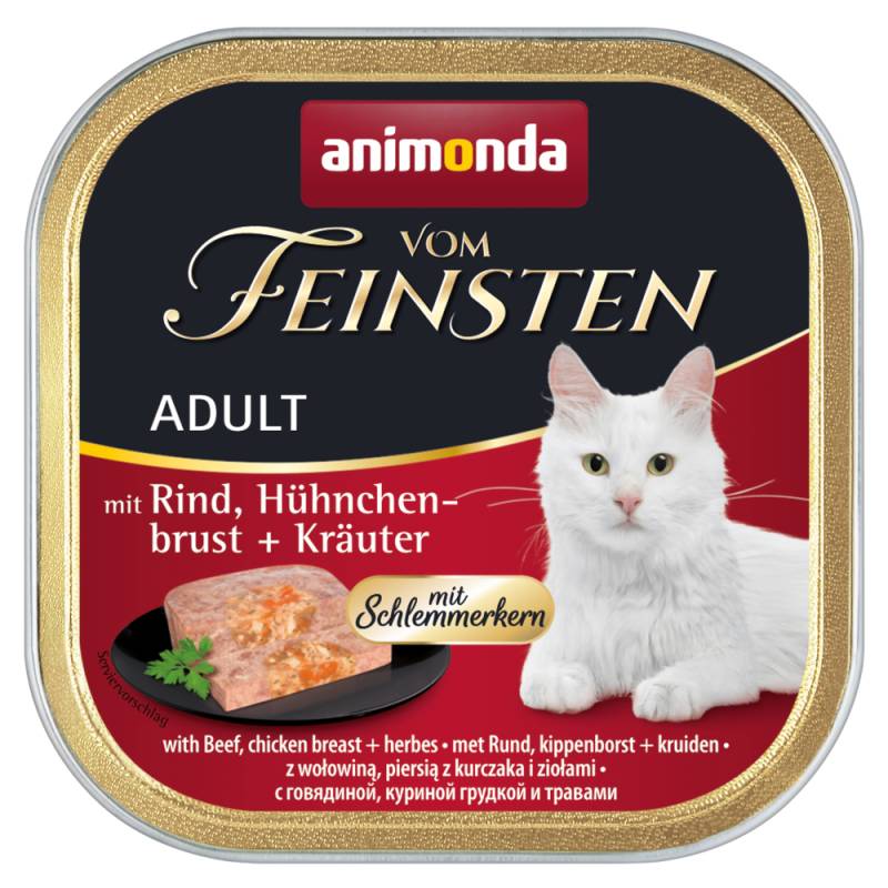 Megapack animonda vom Feinsten Adult 64 x 100 g - Schlemmerkern mit Rind, Hühnchenbrust & Kräuter von Animonda Vom Feinsten