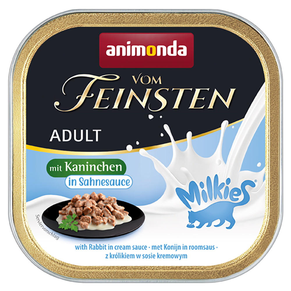 Sparpaket animonda Vom Feinsten Adult Milkies in Sauce 32 x 100 g - Kaninchen in Sahnesauce von Animonda Vom Feinsten