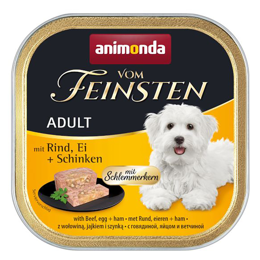 Sparpaket animonda vom Feinsten Adult 44 x 150 g - Schlemmerkern mit Rind, Ei & Schinken von Animonda Vom Feinsten