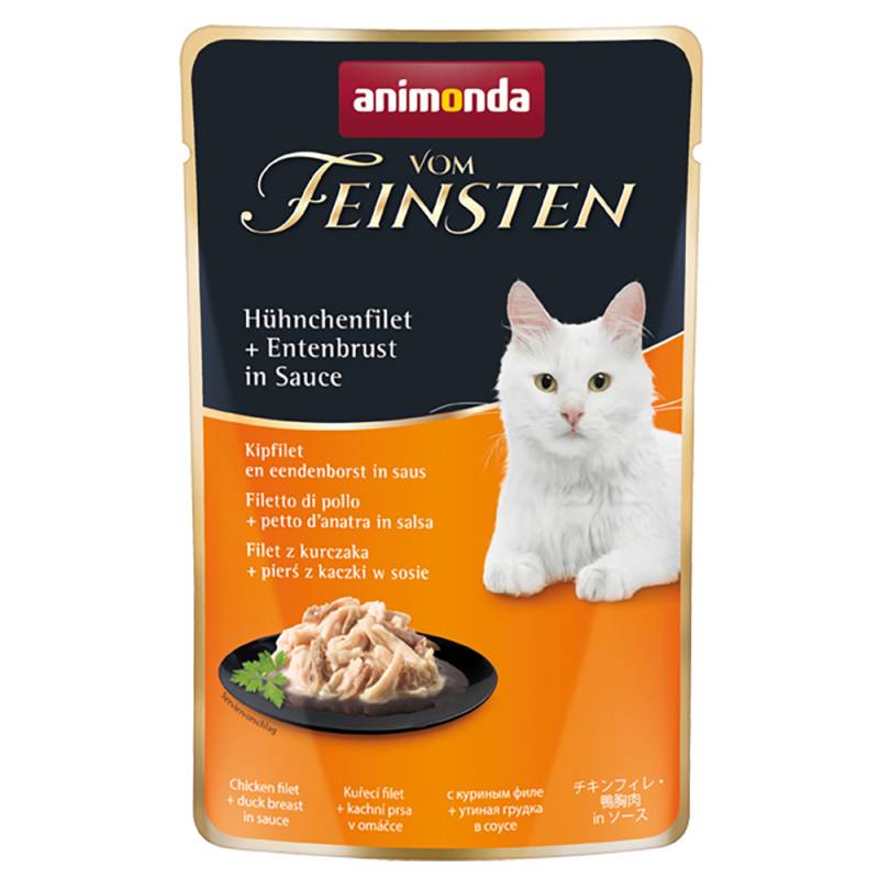 Sparpaket  animonda vom Feinsten Pouch 36 x 50 g - Hühnchenfilet + Entenbrust in Sauce von Animonda Vom Feinsten