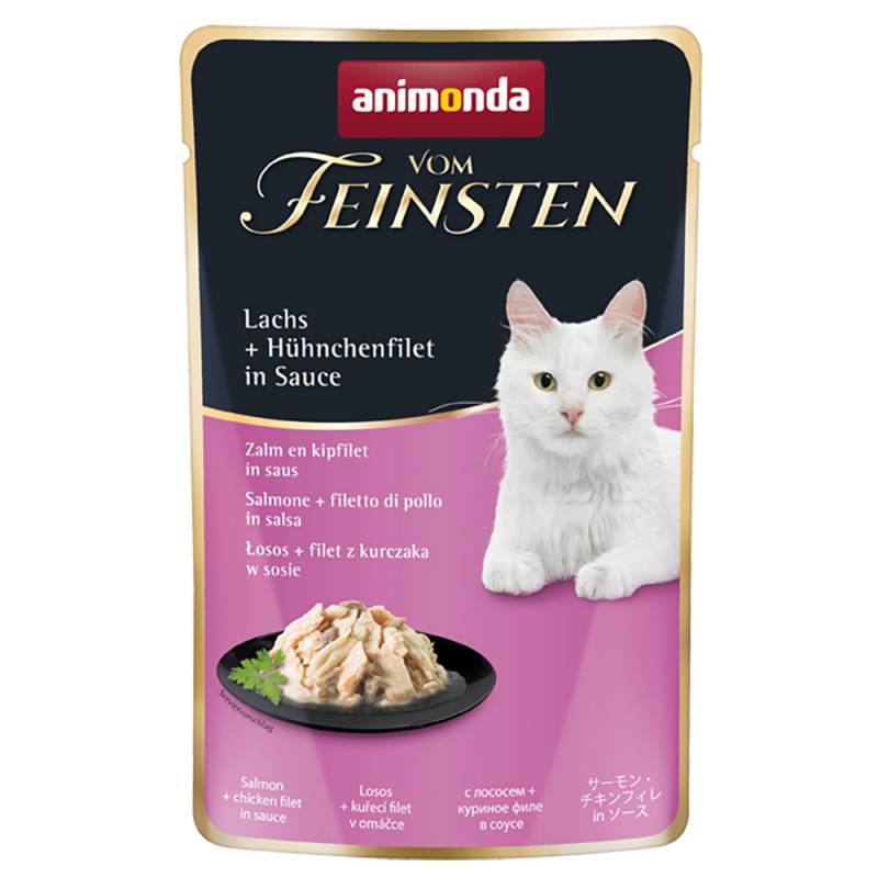 Sparpaket  animonda vom Feinsten Pouch 36 x 50 g - Lachs + Hühnchenfilet in Sauce von Animonda Vom Feinsten