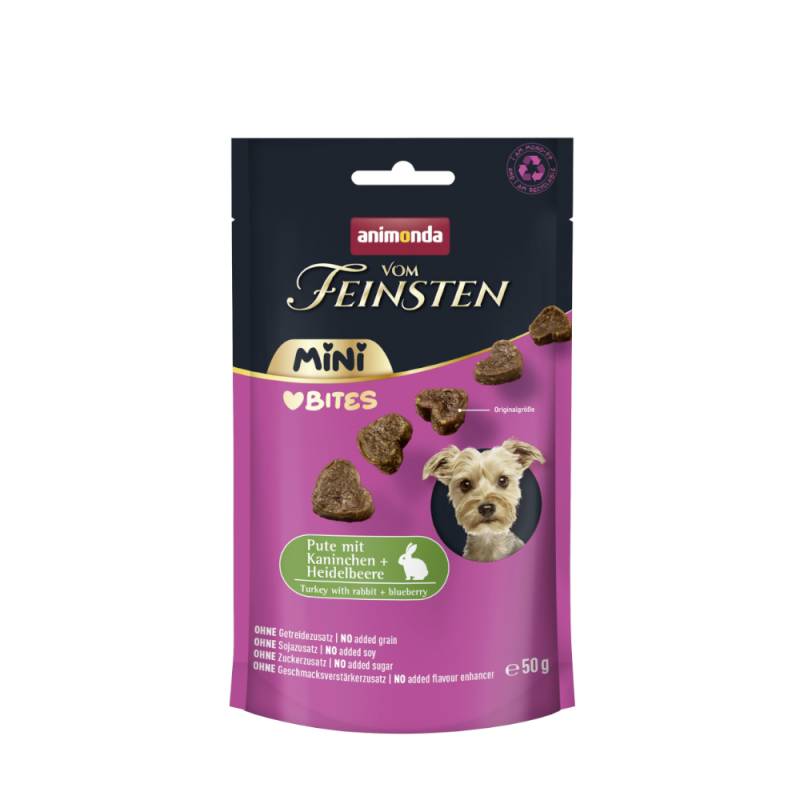 animonda vom Feinsten Adult Mini Bites - Sparpaket: 10 x 50 g Pute mit Kaninchen & Heidelbeere von Animonda Vom Feinsten