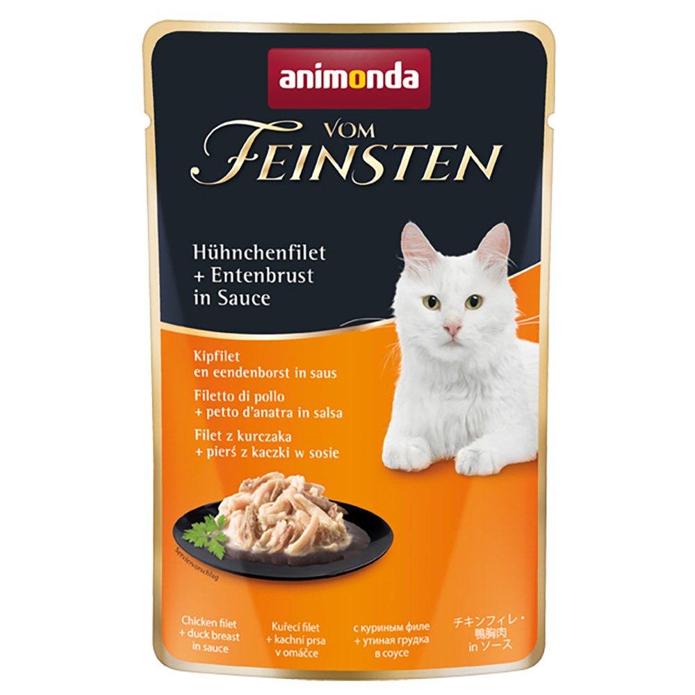 animonda vom Feinsten Adult in Sauce 18 x 50 g - Hühnchenfilet + Entenbrust in Sauce von Animonda Vom Feinsten